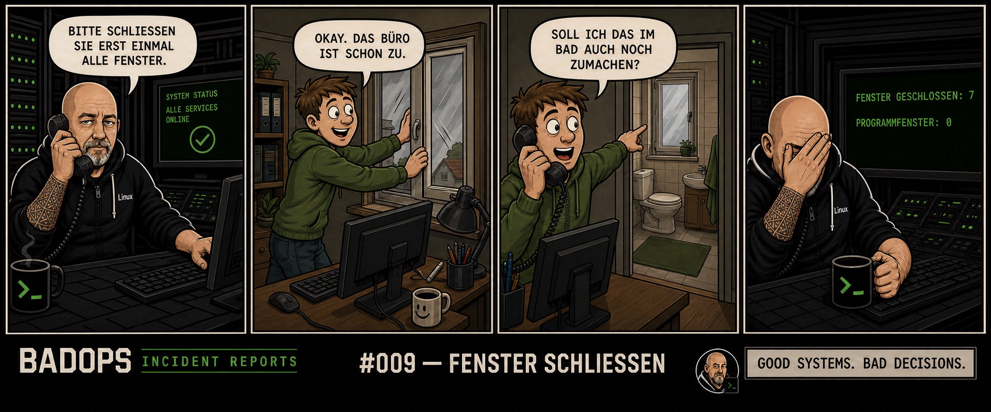 Vorschau: BADOPS Incident Report 009 – Fenster schließen